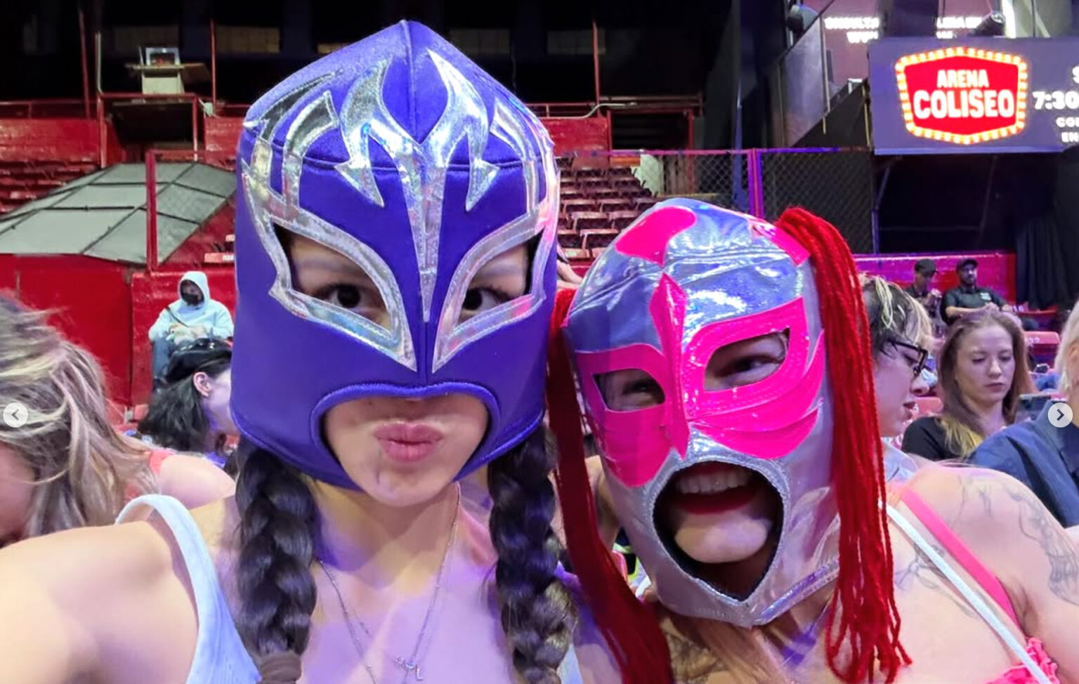 Pop Star Olivia Rodrigo Takes in Lucha Libre Action at Arena Mexico